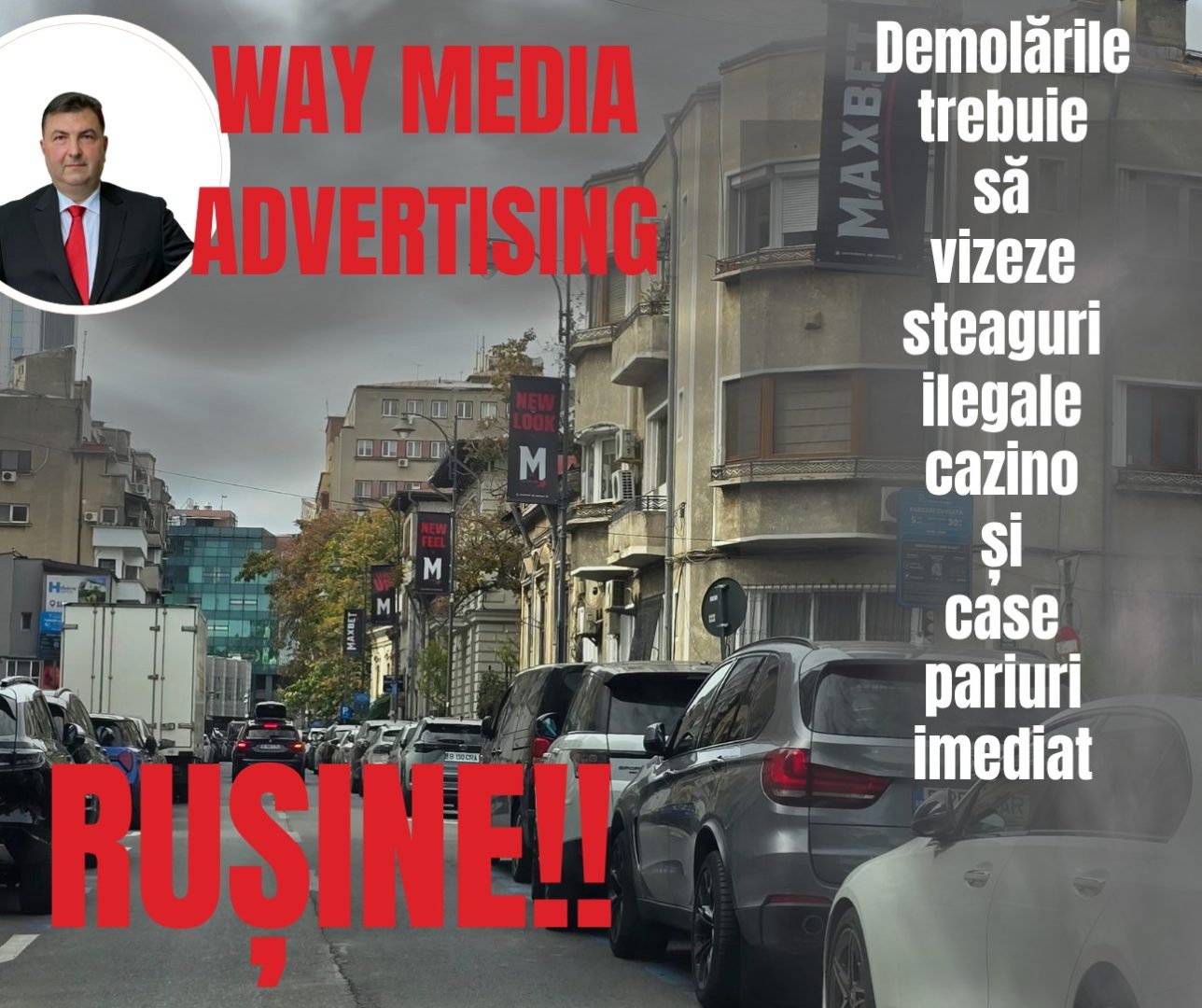 Way Advertise Production SRL: Controversa publicității fără avize în București - Cazino și pariuri pe stâlpii Capitalei
